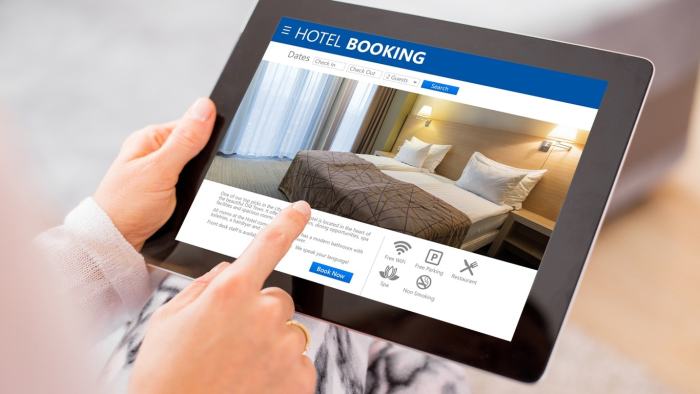 Booking hotels through booking com