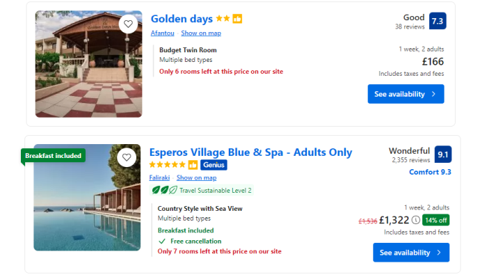 Booking hotels through booking com