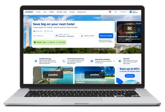 Prepaid hotel booking sites