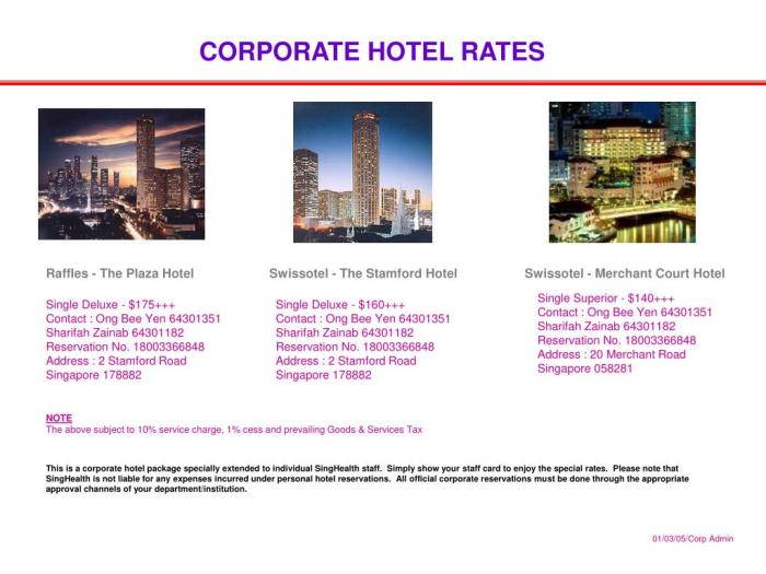 Hotel corporate rates for small business